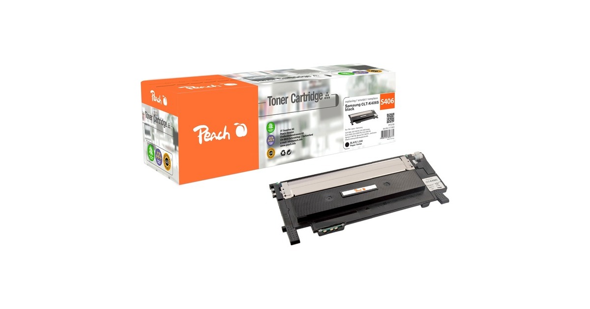 Peach Toner schwarz 111003(kompatibel zu Samsung CLT-K406S)