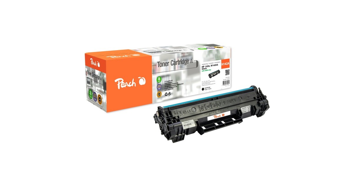 Peach Toner schwarz 112540(kompatibel zu HP 142A (W1420A))