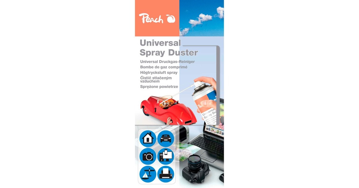 Peach Universal Druckgas Spray PA100, 400ml , Reinigungsmittel(mit Sprühkopfverlängerung)