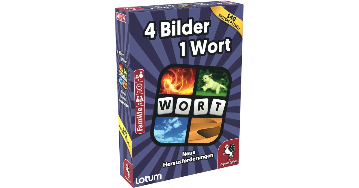 Pegasus 4 Bilder 1 Wort - Neue Herausforderungen, Kartenspiel