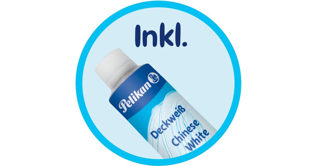 Pelikan Farbkasten ProColor 12(türkis/pink, 12 Farben und Deckweiß)