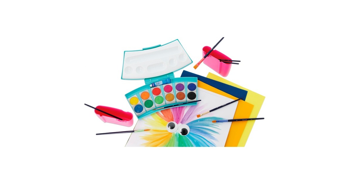 Pelikan Farbkasten ProColor 12(türkis/pink, 12 Farben und Deckweiß)