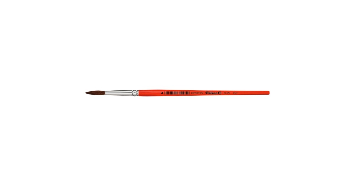 Pelikan Haarpinsel Blister mit 3 Pinseln(orange/aluminium, 3 Stück) Pelikan Haarpinsel Blister mit 3 Pinseln(orange/aluminium, 3 Stück)