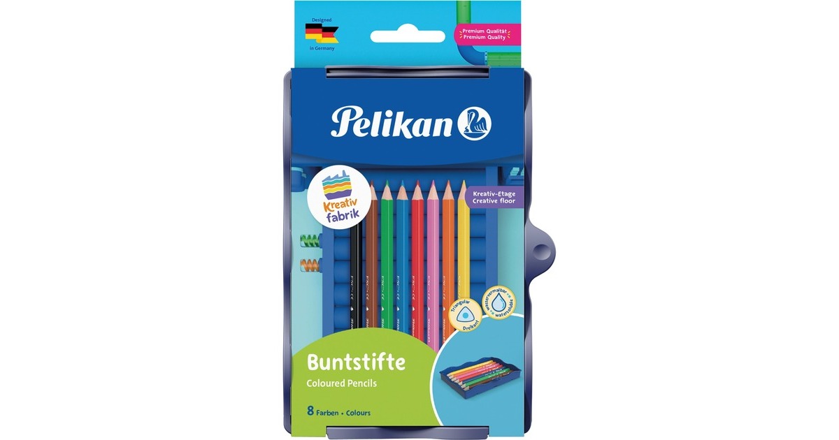 Pelikan Kreativfabrik Buntstifte BSD/8 sortiert in Universaletage 8 ST, Set(8 Stück)