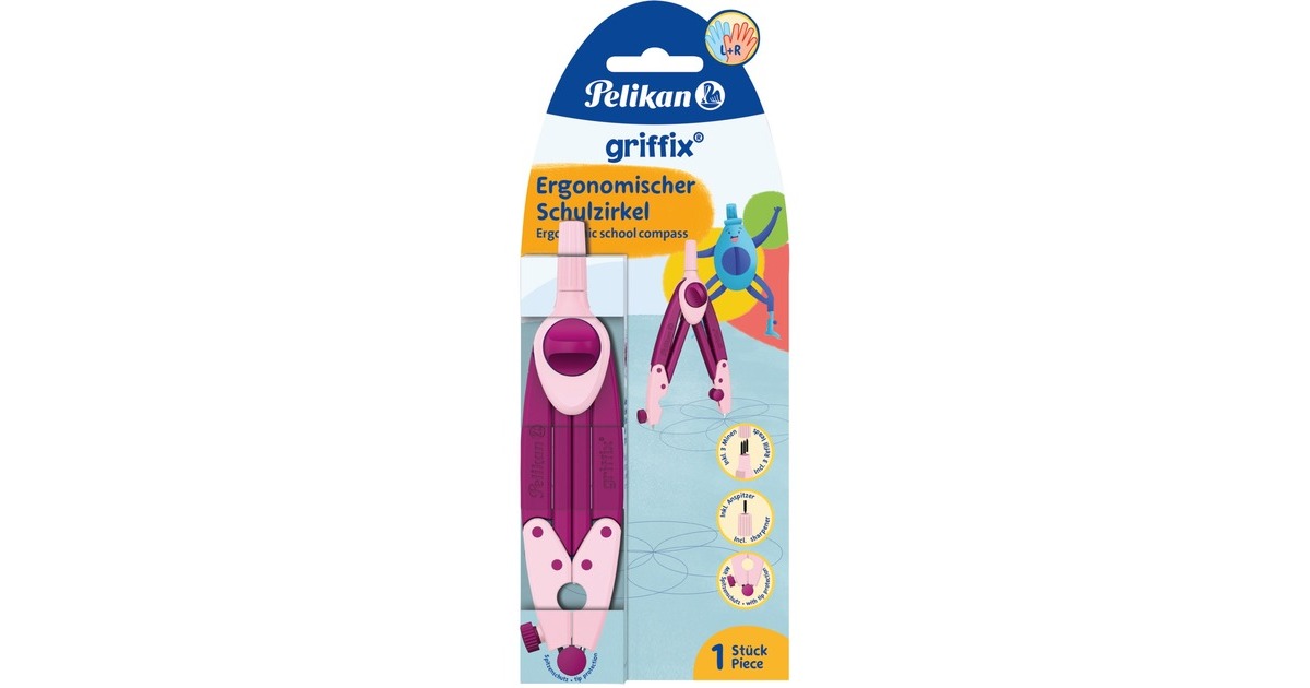 Pelikan Schulzirkel Griffix GZ/1/B(violett, mit Spitzenschutz)