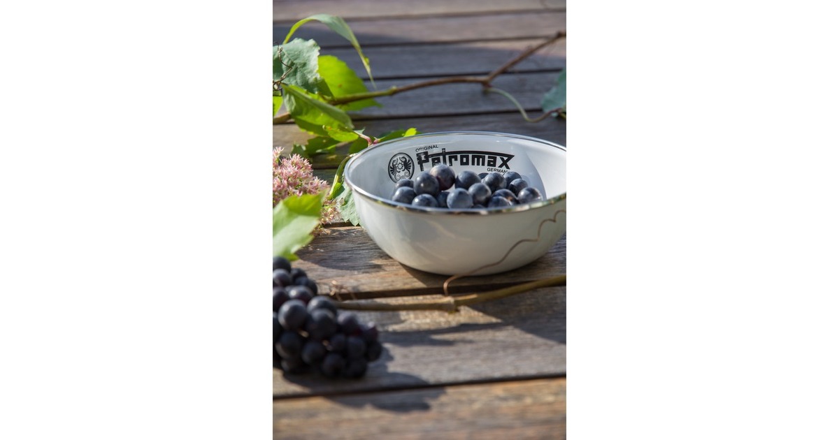 Petromax Emaille Schalen px-bowl-w 600ml, 2 Stück, Schüssel(weiß, Ø 14cm)