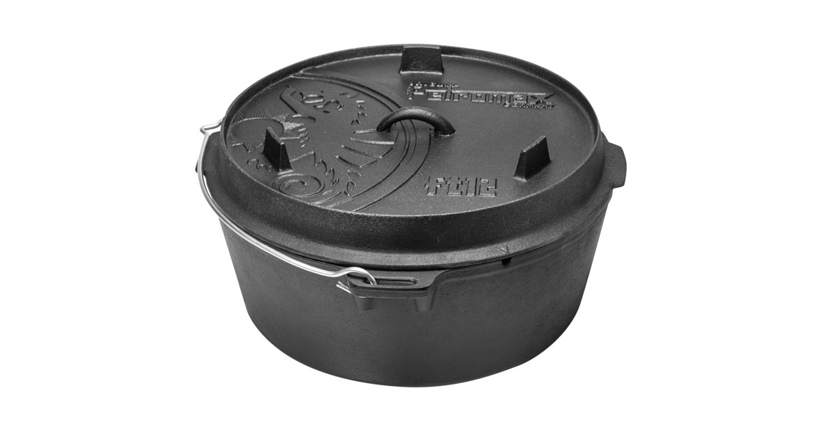 Petromax Feuertopf ft12-t(schwarz, mit planem Boden)