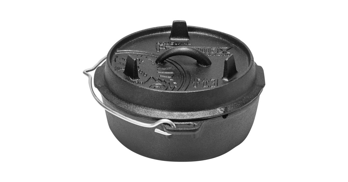 Petromax Feuertopf ft3-t(schwarz, mit planem Boden)