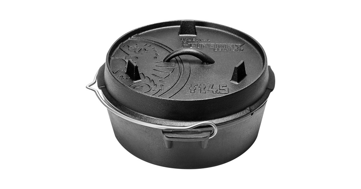 Petromax Feuertopf ft4.5-t(schwarz, mit planem Boden)