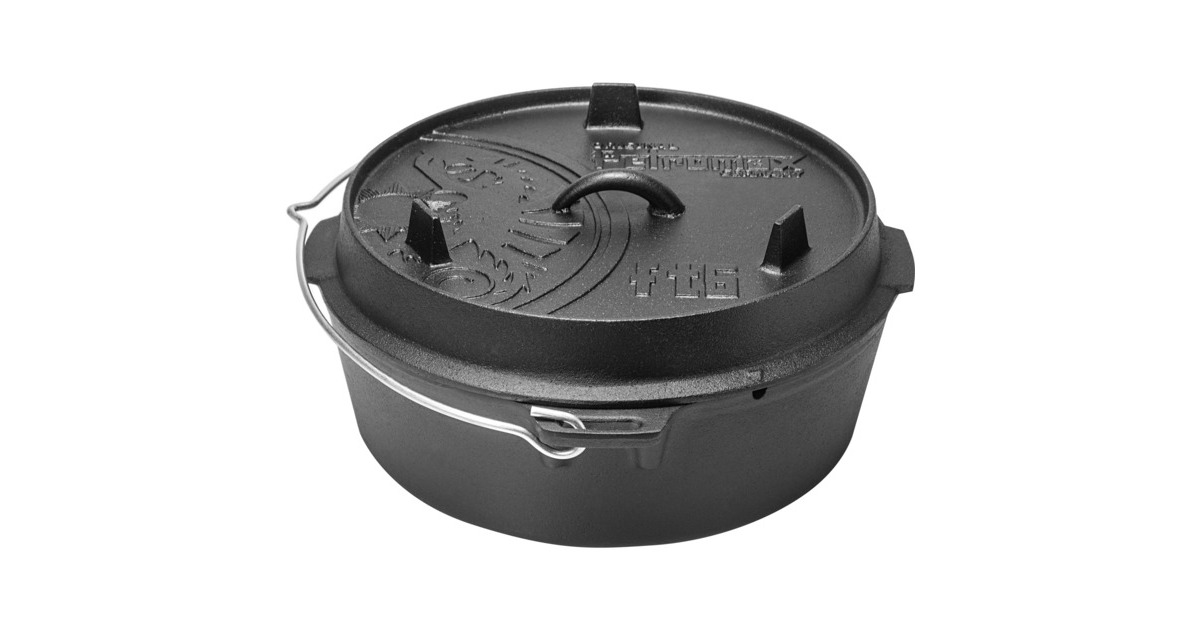 Petromax Feuertopf ft6-t(schwarz, mit planem Boden)