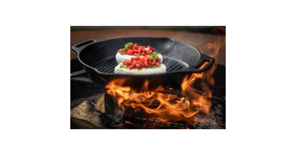 Petromax Grill-Feuerpfanne gp30h, mit 2 Henkeln(schwarz, Ø 30cm)