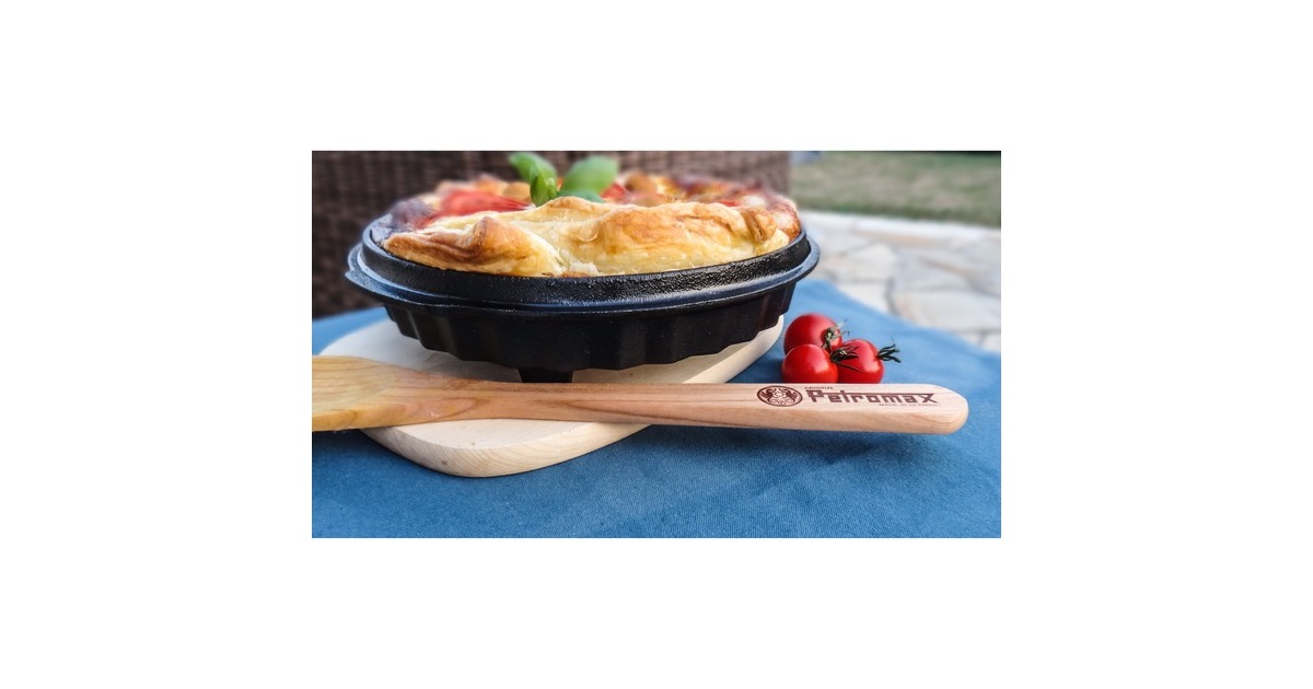 Petromax Gugelhupfform gf1 mit Tortenbodendeckel, Topf(schwarz, Ø 23,8cm)