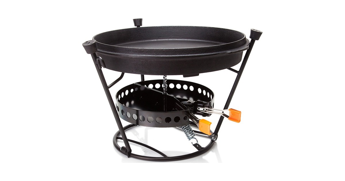 Petromax Holzkohlegrill Pro-ft-Set, 3-teilig(schwarz, Ø 27cm)