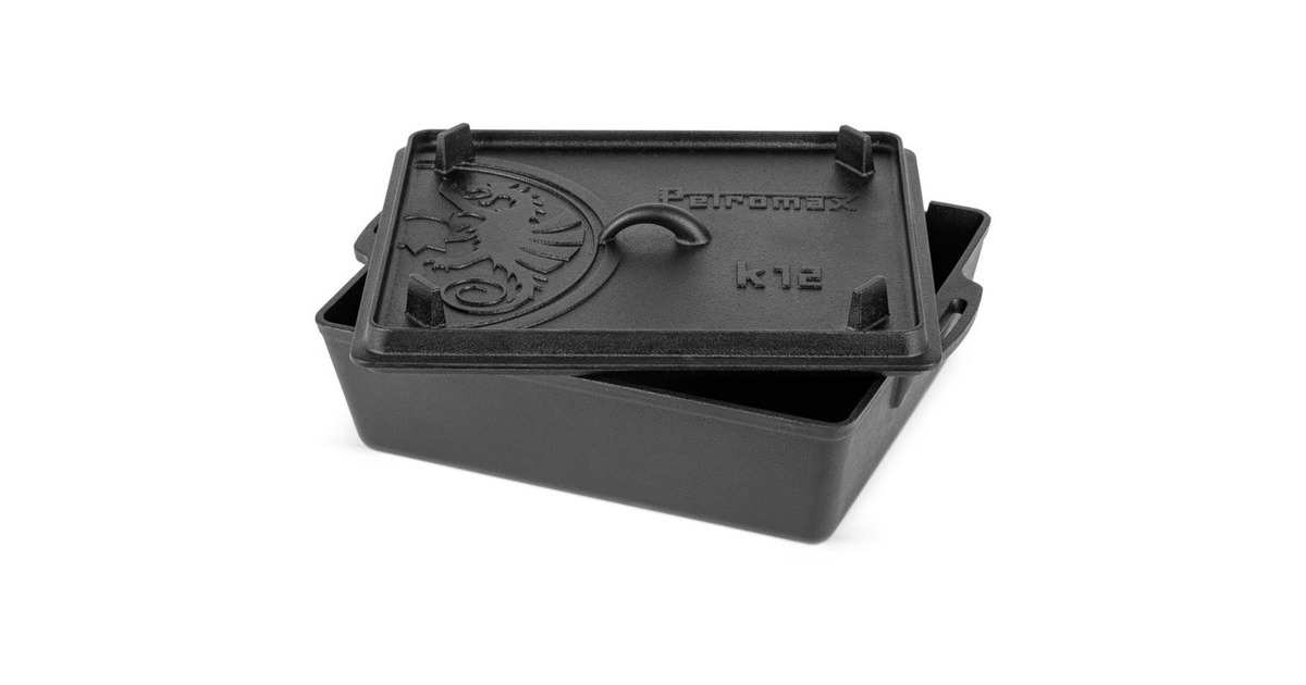 Petromax Kastenform mit Deckel k12, Topf(schwarz)