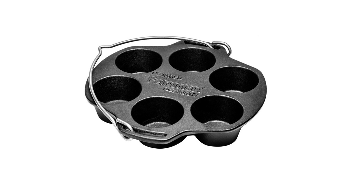 Petromax Muffinform mf6, Backform(schwarz, Ø 23,8cm)