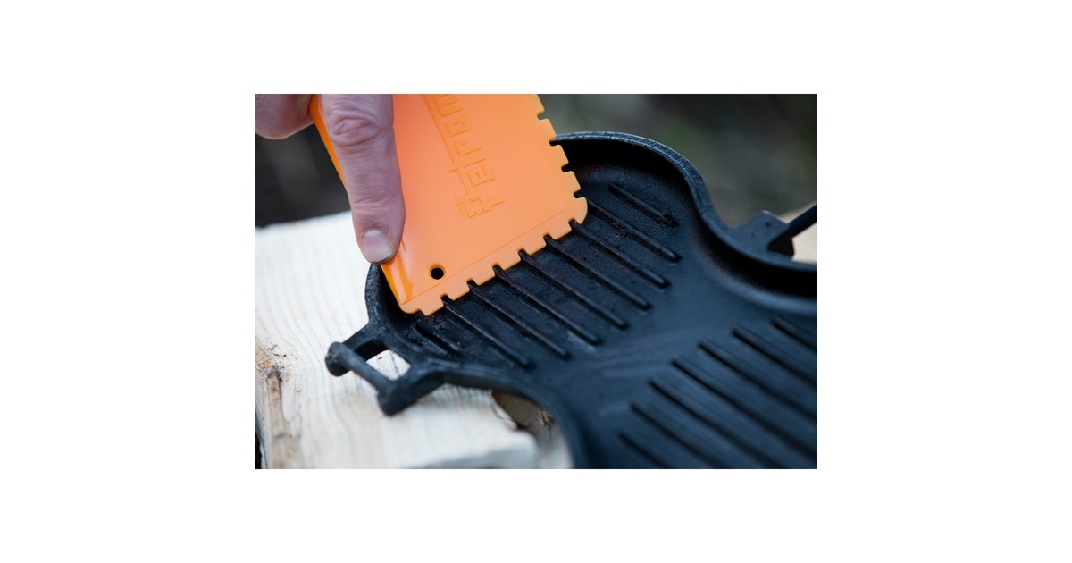 Petromax Schaber mit Rillen für Gusseisen(orange)