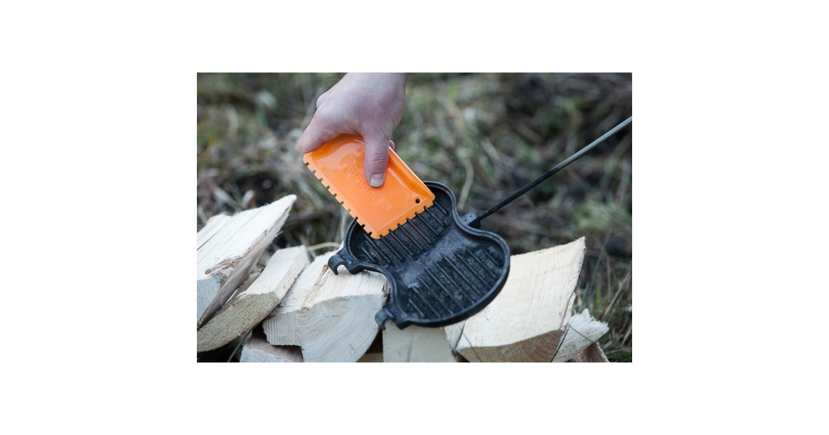 Petromax Schaber mit Rillen für Gusseisen(orange)