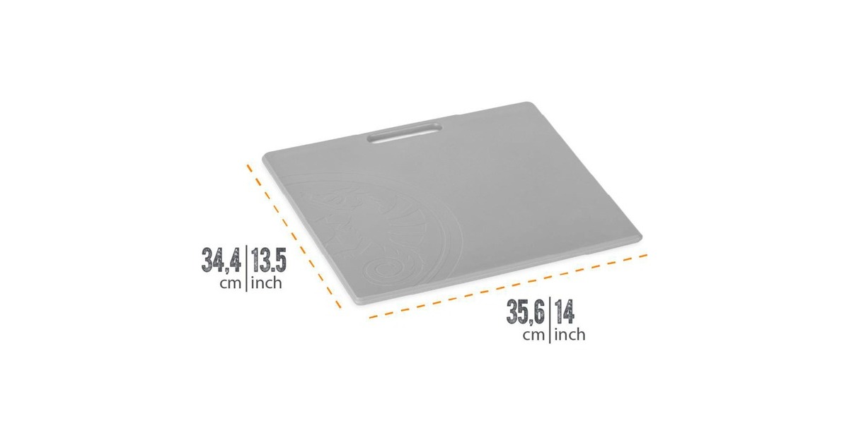 Petromax Schneidebrett und Trennbrett, für Kühlbox kx50(grau, ca. 36 x 34cm)