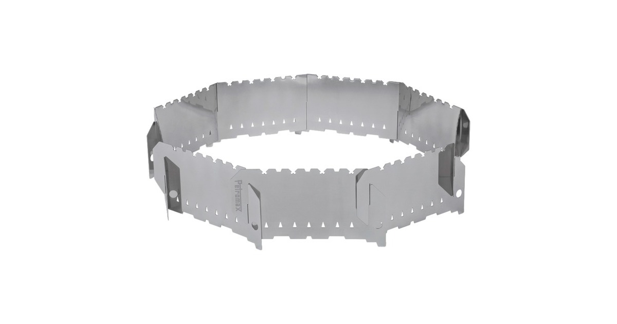 Petromax Steck-Windschutz für Feuerstellen, Blech(edelstahl, 9 Segmente)