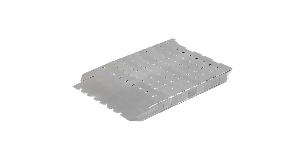 Petromax Steck-Windschutz für Feuerstellen, Blech(edelstahl, 9 Segmente)