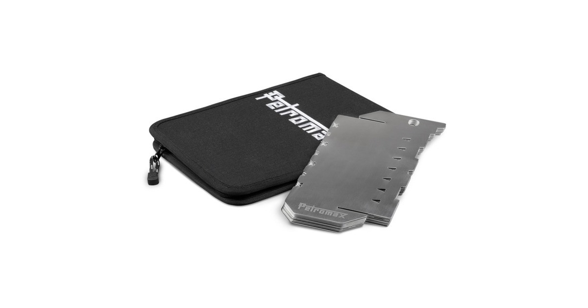 Petromax Steck-Windschutz für Feuerstellen, Blech(edelstahl, 9 Segmente)