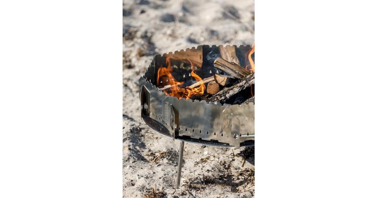 Petromax Steck-Windschutz für Feuerstellen, Blech(edelstahl, 9 Segmente)