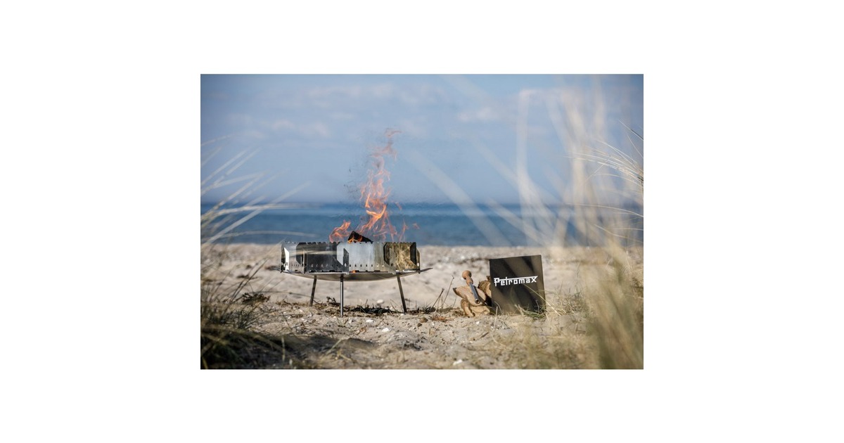 Petromax Steck-Windschutz für Feuerstellen, Blech(edelstahl, 9 Segmente)