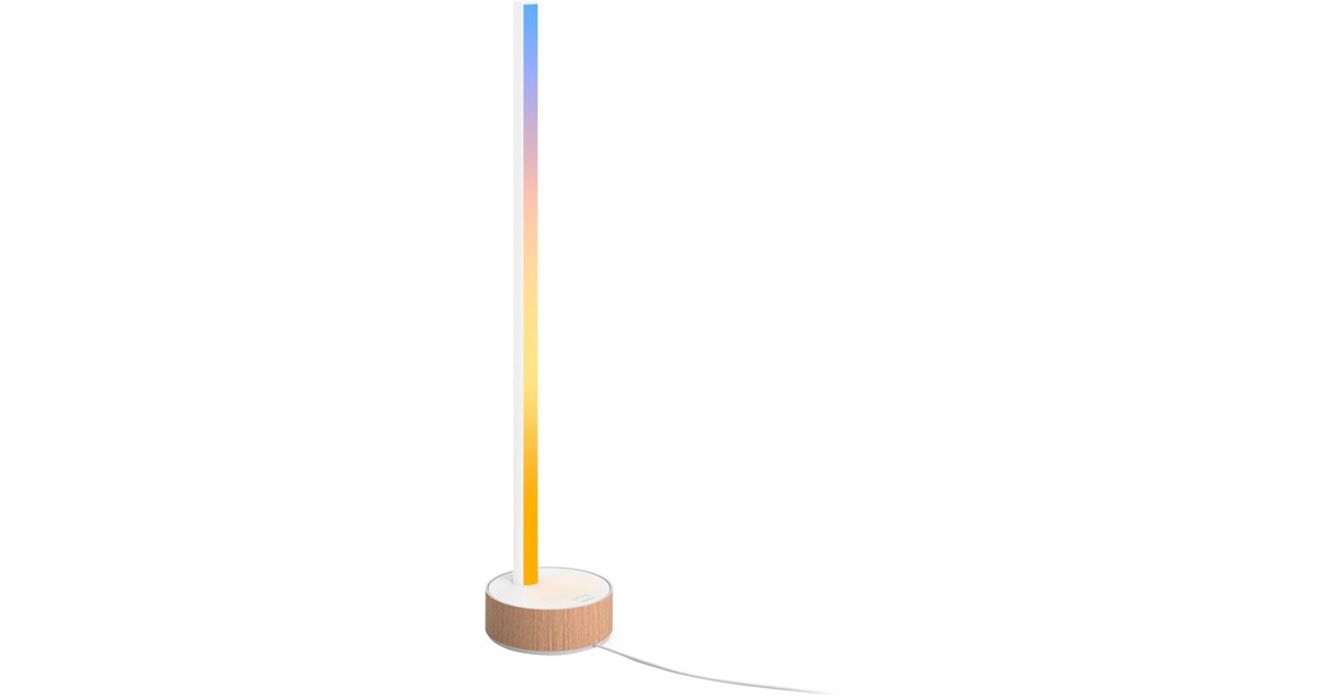 Philips Gradient Signe Tischleuchte, LED-Leuchte(weiß/holz, Oak)