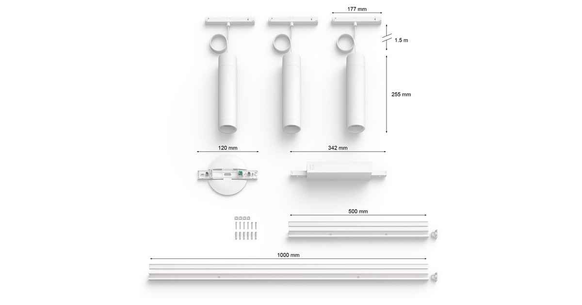 Philips Hue Perifo Basis-Set für die Decke (3 Pendelleuchten)(weiß)