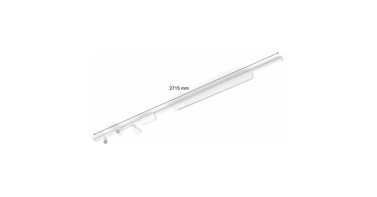 Philips Hue Perifo Basis-Set für die Decke (gerade, 3 Spots, 1 Lightbar), Leuchte(weiß)