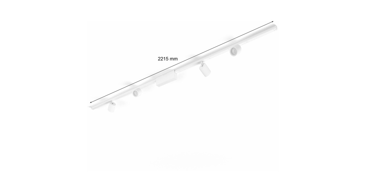 Philips Hue Perifo Basis-Set für die Decke (gerade, 4 Spots), Leuchte(weiß)