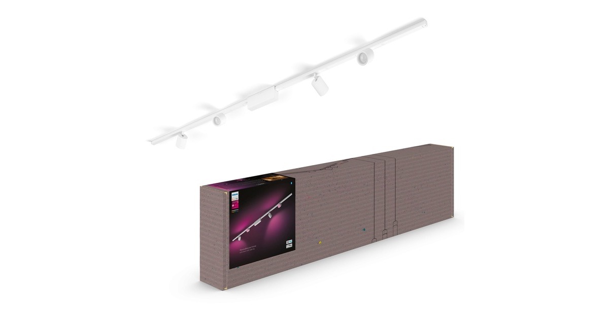 Philips Hue Perifo Basis-Set für die Decke (gerade, 4 Spots), Leuchte(weiß)