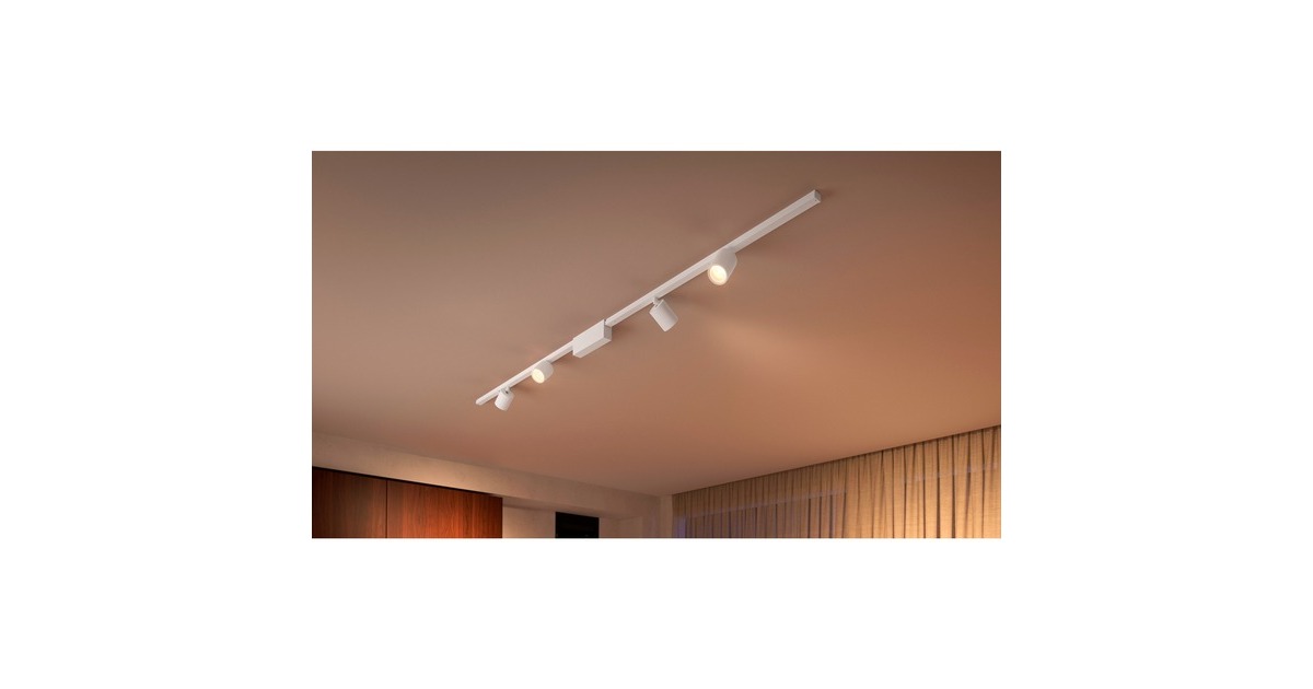 Philips Hue Perifo Basis-Set für die Decke (gerade, 4 Spots), Leuchte(weiß)