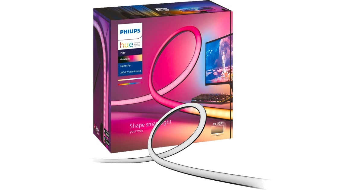 Philips Hue Play Gradient Lightstrip 24/27" 3er-Set, LED-Streifen(schwarz/weiß)