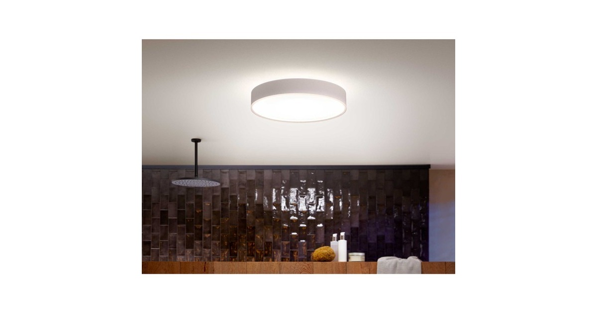 Philips Hue White Ambiance Devere Deckenleuchte, LED-Leuchte(weiß)