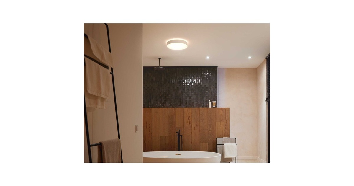 Philips Hue White Ambiance Devere Deckenleuchte, LED-Leuchte(weiß)