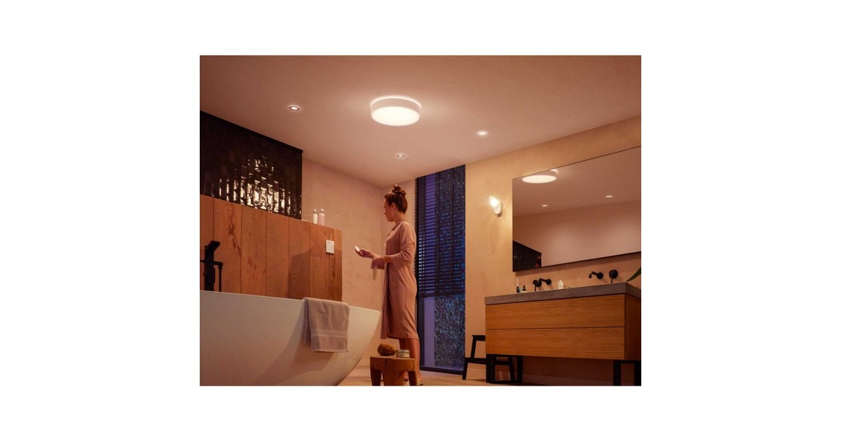 Philips Hue White Ambiance Devere Deckenleuchte, LED-Leuchte(weiß)