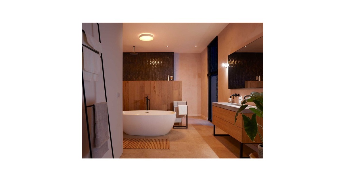 Philips Hue White Ambiance Devere Deckenleuchte, LED-Leuchte(weiß)