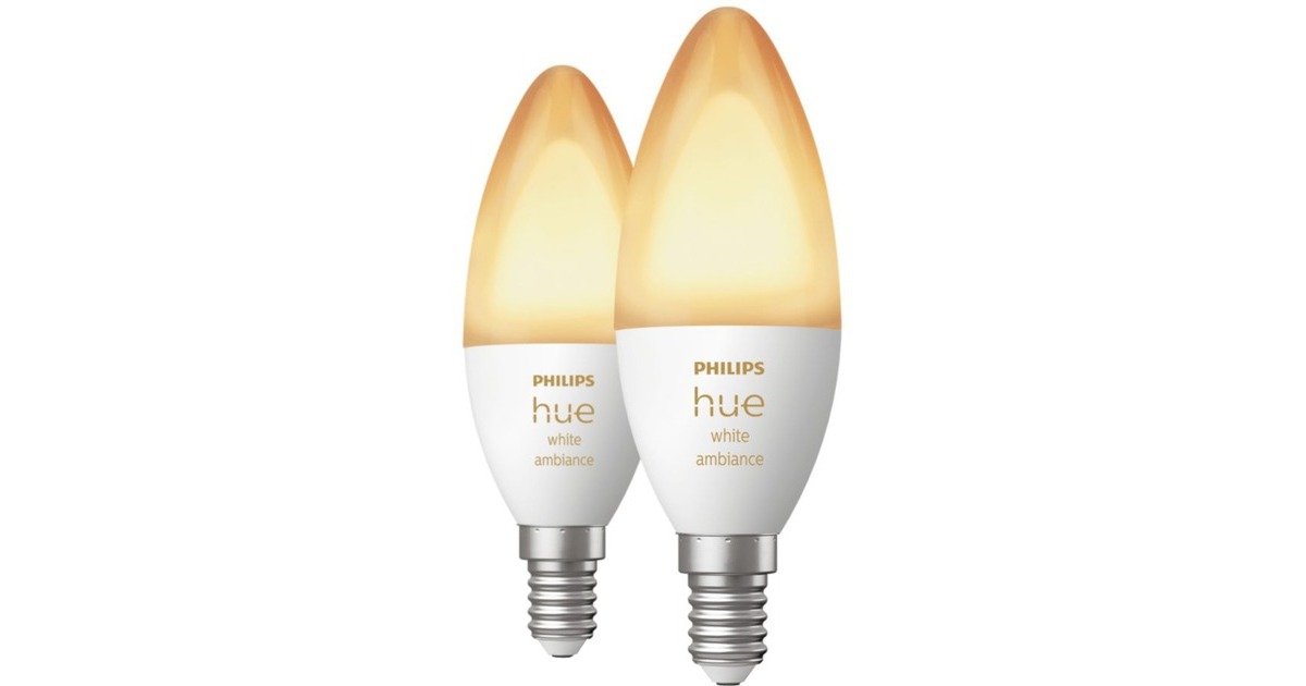 Philips Hue White Ambiance E14, LED-Lampe(Doppelpack, ersetzt 25 Watt)