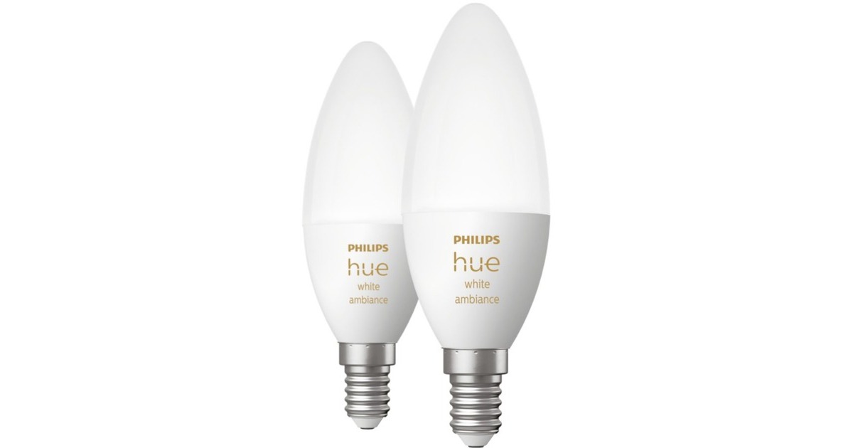 Philips Hue White Ambiance E14, LED-Lampe(Doppelpack, ersetzt 25 Watt)