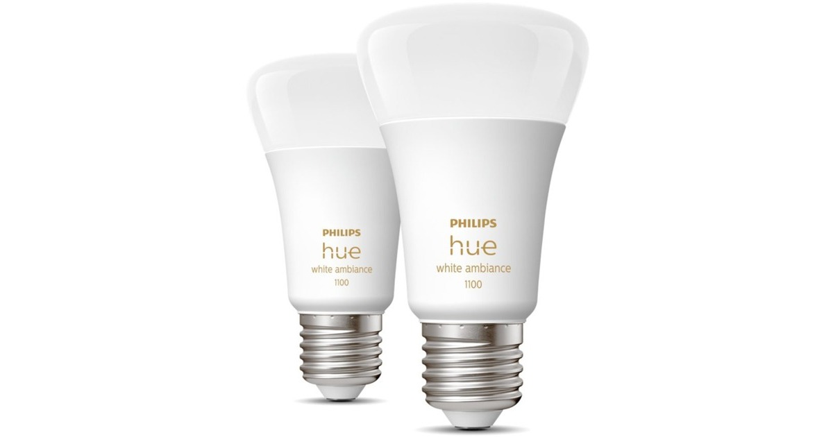 Philips Hue White Ambiance E27, LED-Lampe(Doppelpack, ersetzt 60 Watt)