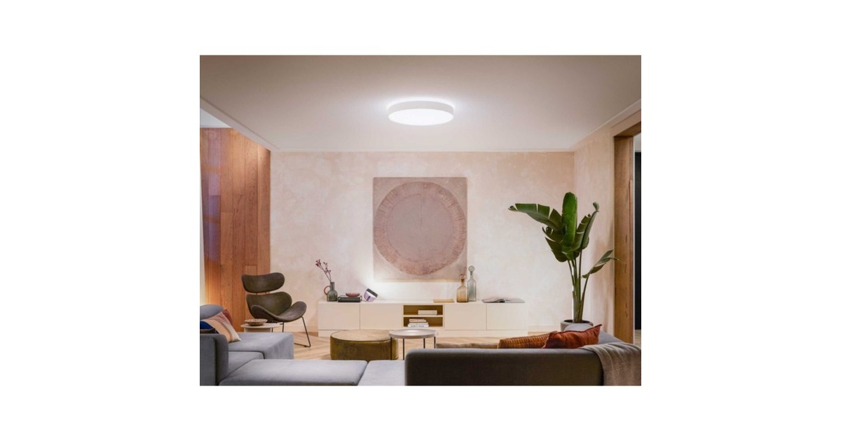 Philips Hue White Ambiance Enrave extra große Deckenleuchte, LED-Leuchte(weiß)