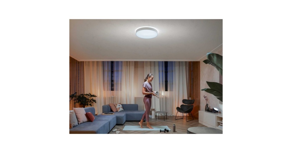 Philips Hue White Ambiance Enrave extra große Deckenleuchte, LED-Leuchte(weiß)
