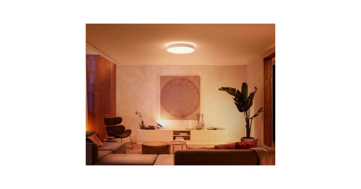 Philips Hue White Ambiance Enrave extra große Deckenleuchte, LED-Leuchte(weiß)