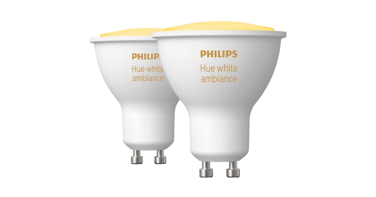 Philips Hue White Ambiance GU10, LED-Lampe(Doppelpack, ersetzt 35 Watt)