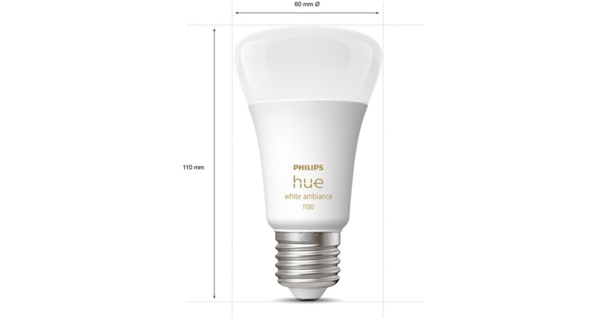 Philips Hue White Ambiance Starter-Kit E27, LED-Lampe(drei Lampen, eine Hue-Bridge, ein Dimmschalter, ersetzt 60 Watt)