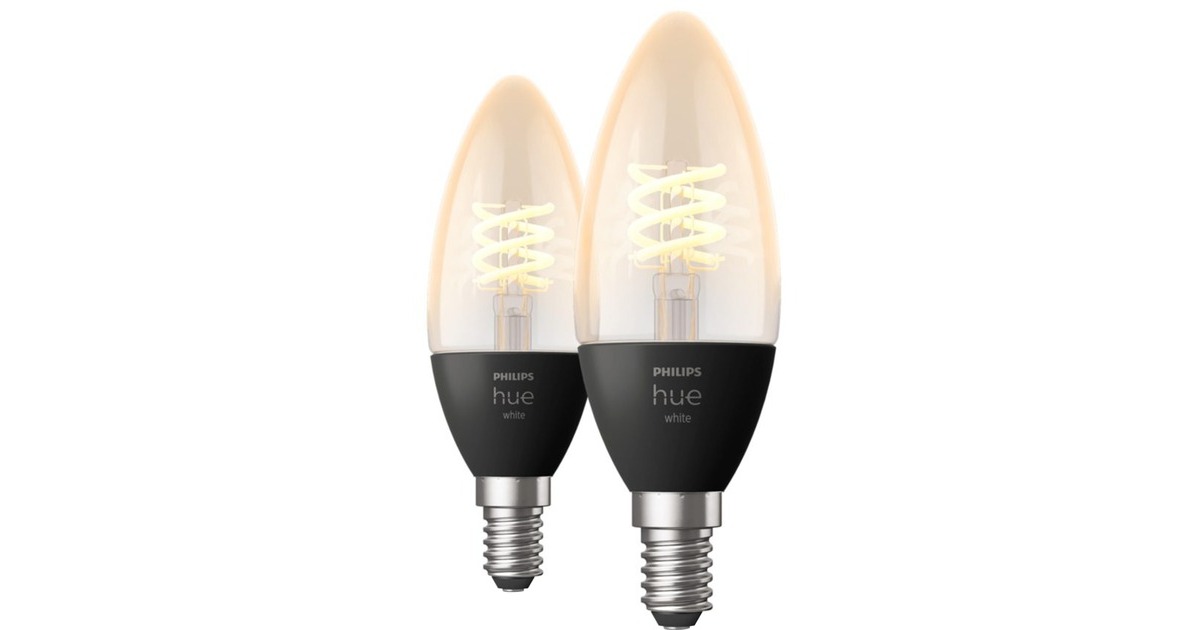 Philips Hue White E14, LED-Lampe(Doppelpack, ersetzt 28 Watt, Filament)