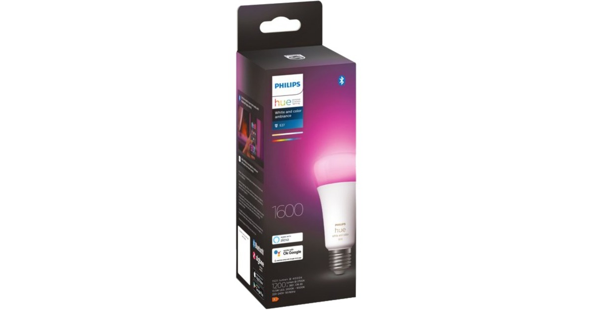Philips Hue White & Color Ambiance A67 E27, LED-Lampe(ersetzt 75 Watt)
