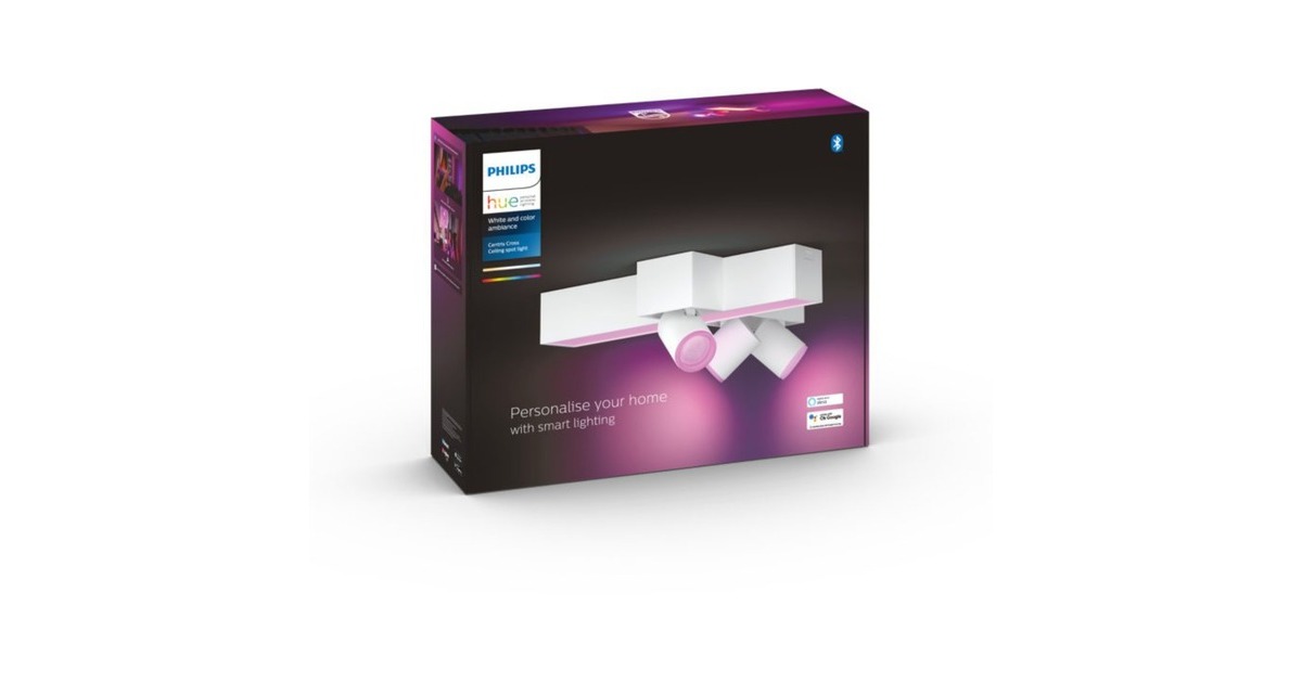 Philips Hue White & Color Ambiance Centris 3er-Deckenspot mit CrossDesign, LED-Leuchte(weiß)