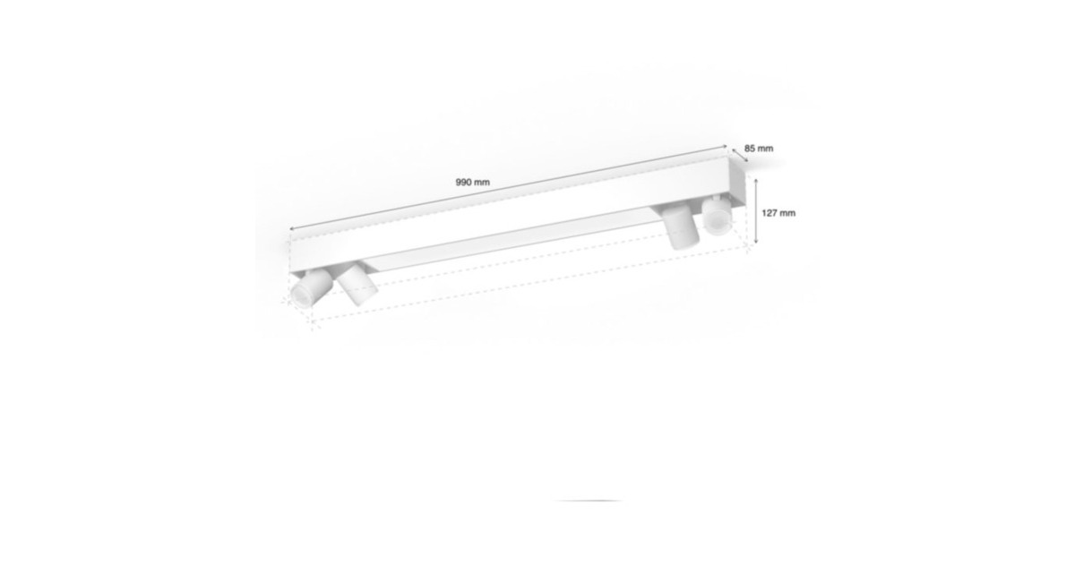 Philips Hue White & Color Ambiance Centris 4er-Deckenspot, LED-Leuchte(weiß)